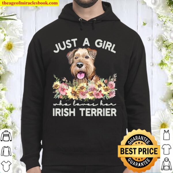 Womens Just A Girl Who Loves Her Irish Terrier Hoodie