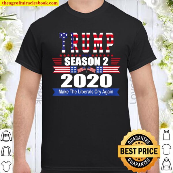 Womens Trump Season 2 2020 Make The Liberals Cry Again V-Neck Shirt
