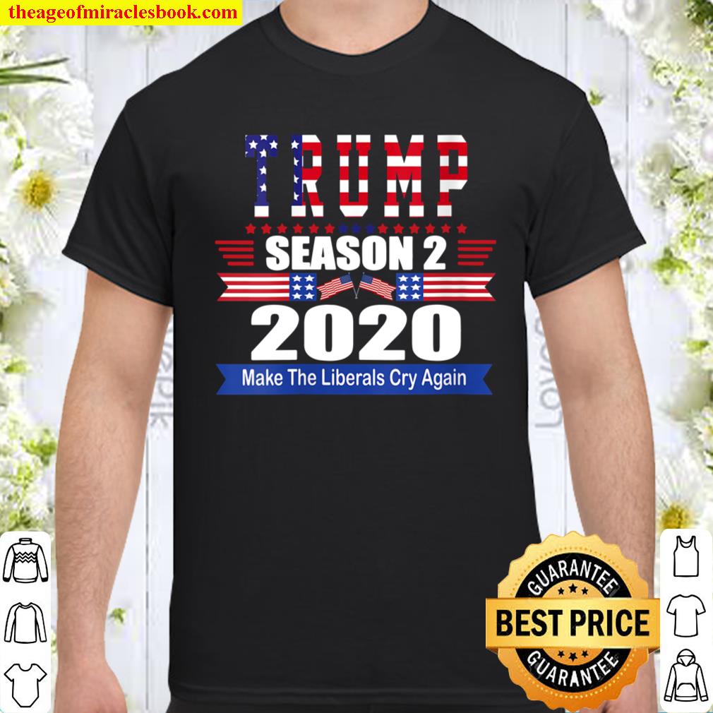Womens Trump Season 2 2020 Make The Liberals Cry Again V-Neck T-Shirt