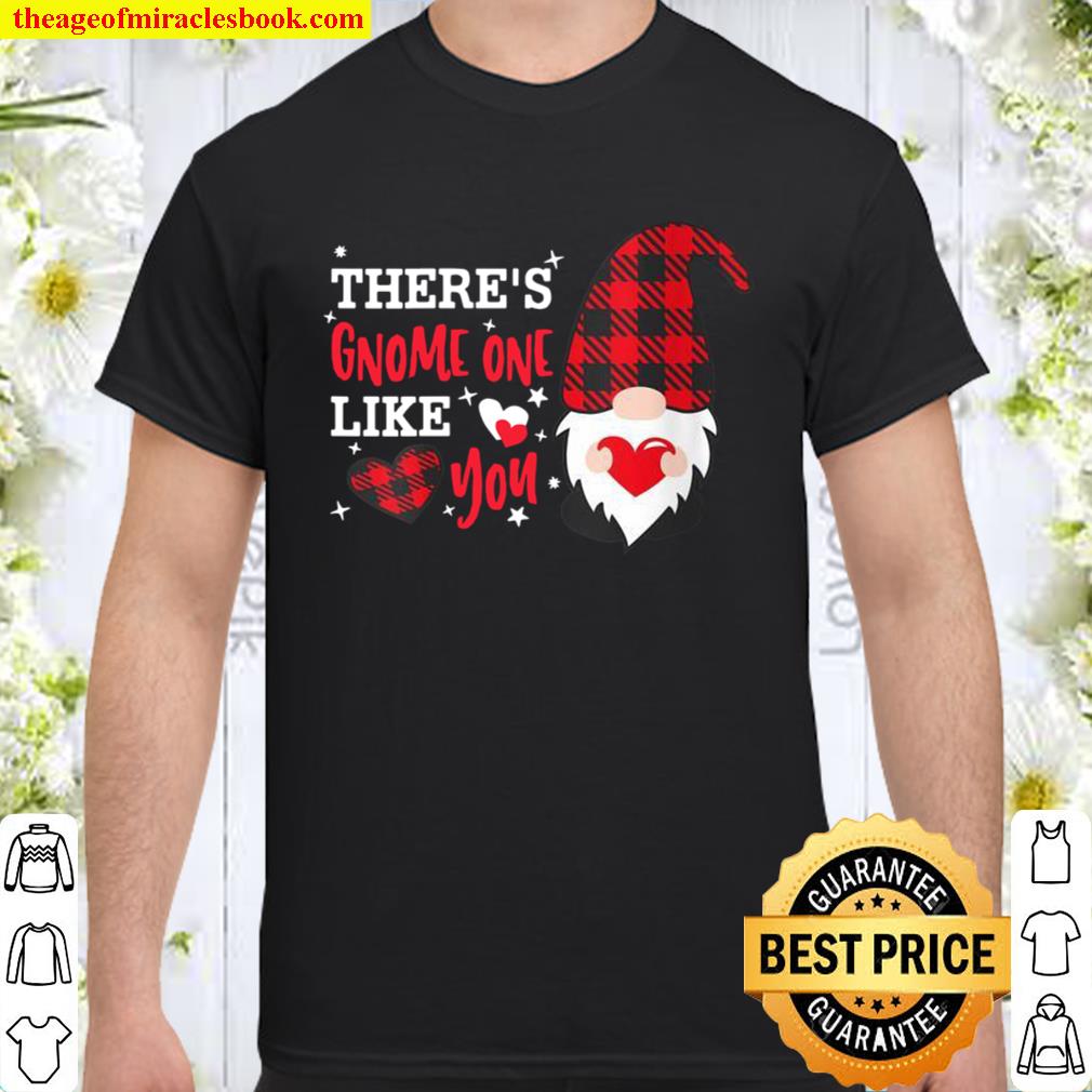 Womens Valentine Gnome There’s Gnome One Like You Plaid Gnome 2021 Shirt, Hoodie, Long Sleeved, SweatShirt
