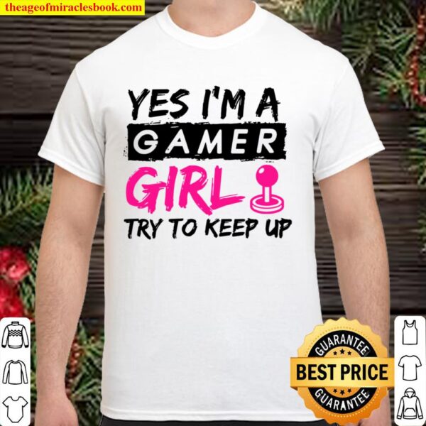 Womens Yes I’m A Gamer Girl Gaming Girl V-Neck Shirt