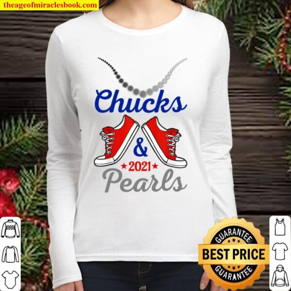 chucks and pearls 2021 perfect gifts for women and girls Women Long Sleeved