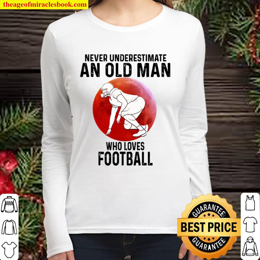 football never underestimate an old woman Women Long Sleeved