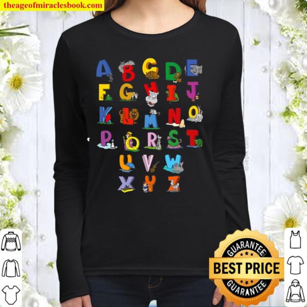 Alphabet Funny Cute Kindergarten Rocks For Kids Women Long Sleeved