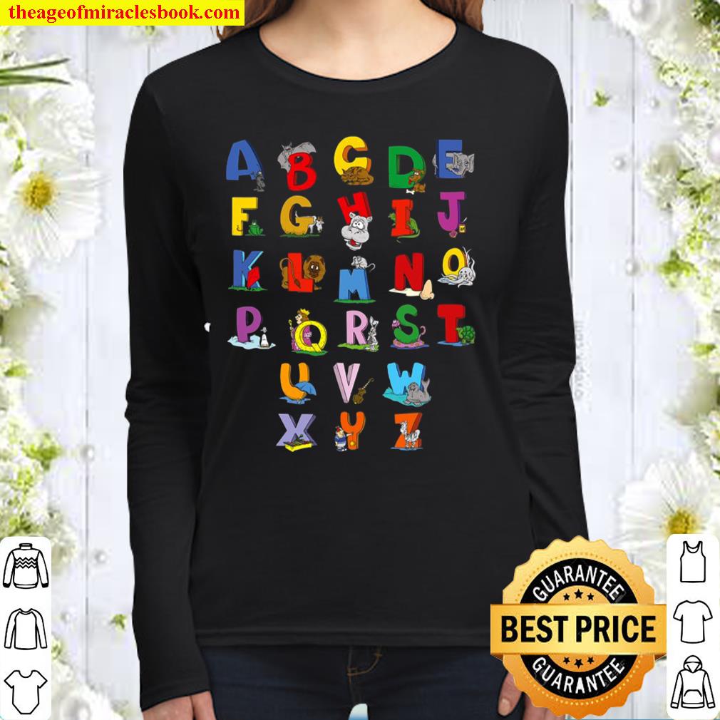 Alphabet Funny Cute Kindergarten Rocks For Kids Women Long Sleeved