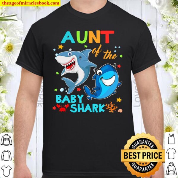 Aunt Of The Baby Shark Birthday Aunt Shark Shirt
