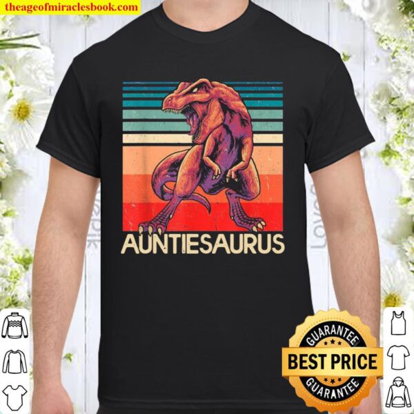AuntieSaurus T Rex Auntie Saurus Dinosaur Shirt