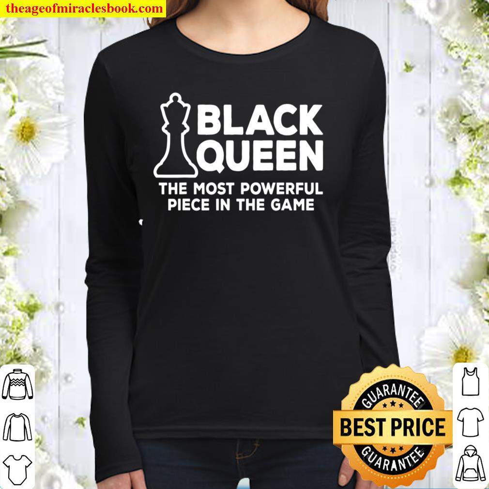 Black Queen Most Powerful Chess African American Women Gift Women Long Sleeved