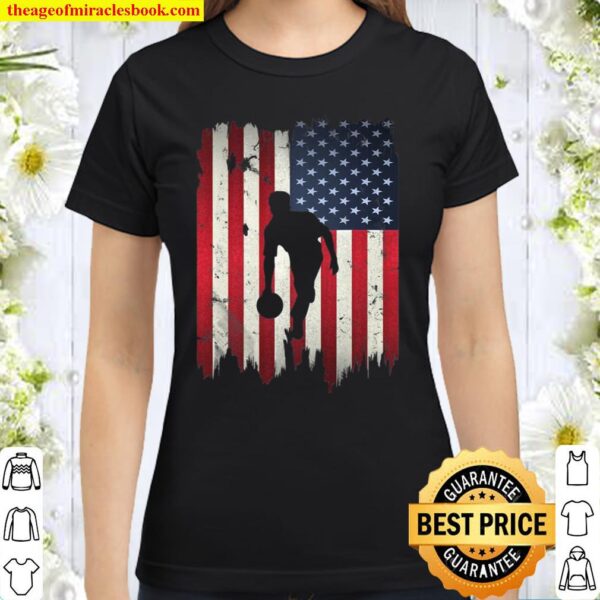 Bowling Usa American Flag 4Th Of July Patriotic Bowler Gift Classic Women T-Shirt