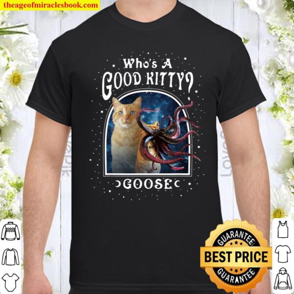 Captain Marvel Who’s A Good Kitty Goose Cosmic Portrait Shirt