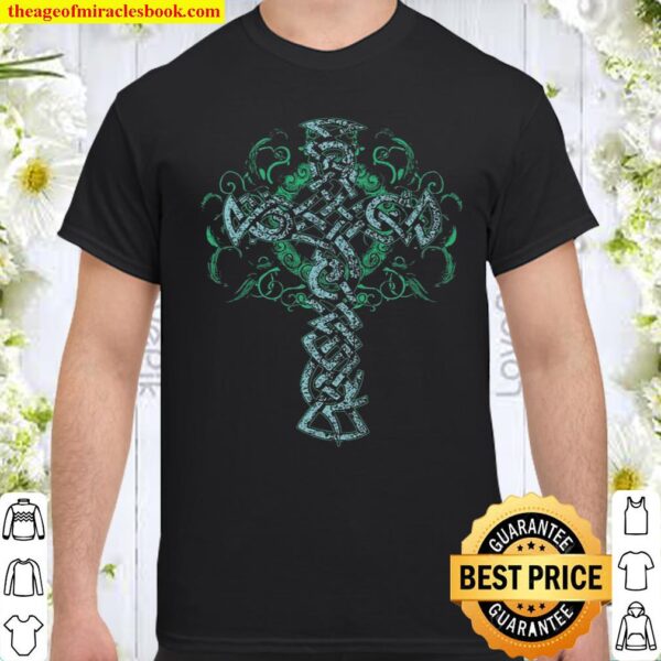 Celtic Cross Folk Art Pagan Irish Scottish Crucifix Artistic Shirt
