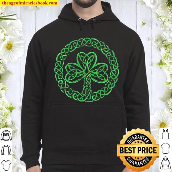 Celtic Knot Irish Shamrock 3-Leaf Clover St Pats Day Hoodie