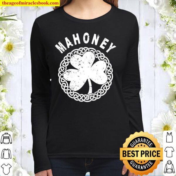 Celtic Theme – Mahoney Irish Family Name Women Long Sleeved