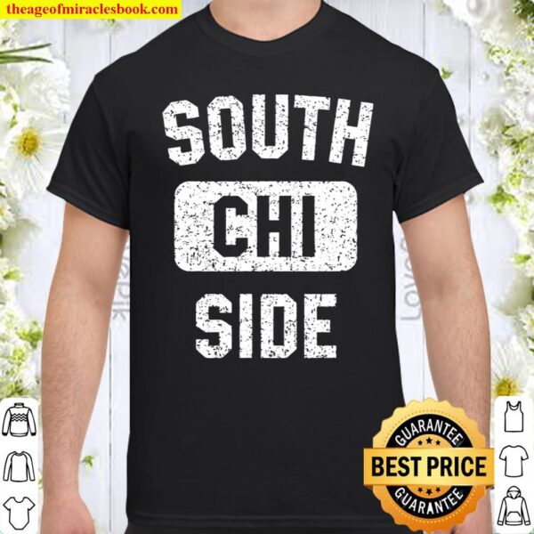 Chicago South Side Gym Style Distressed White Print Shirt