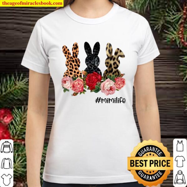 Cute Easter Bunny Flowers Happy Easter Day Classic Women T-Shirt