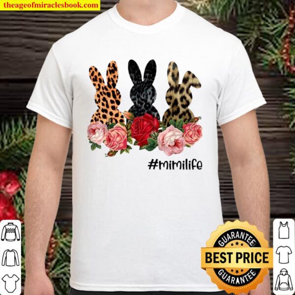 Cute Easter Bunny Flowers Happy Easter Day Shirt
