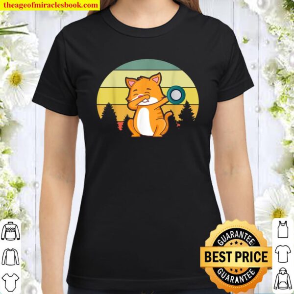 Frisbee Cat Disc Golf Tee Frolf Flying Disc Classic Women T-Shirt