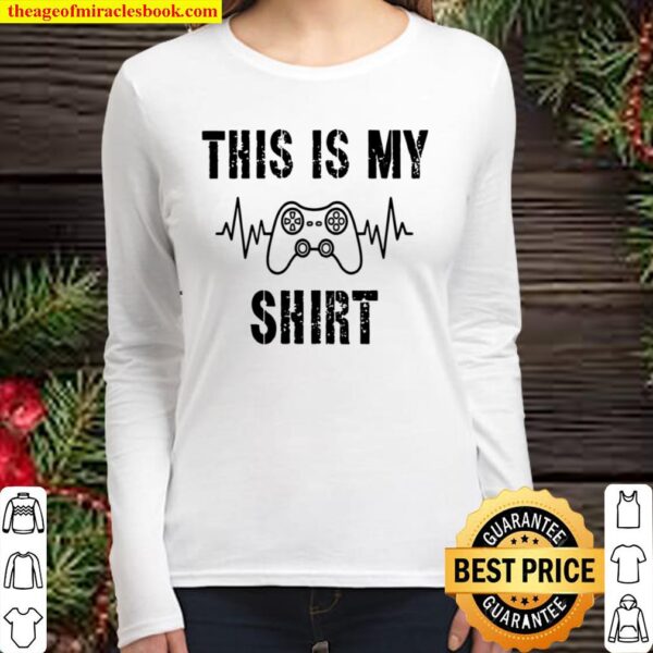 Funny This Is My Gaming Shirt by Chach Ind. Clothing Women Long Sleeved