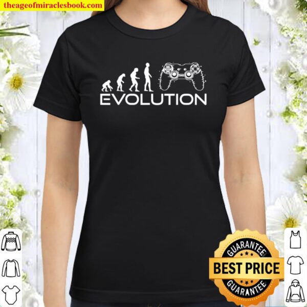 Gaming zocken Konsole PS5 Evolution Gamer Geschenk Classic Women T-Shirt
