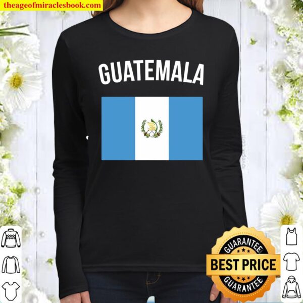 Guatemala Flag Guatemalan Guatemala Hooded Women Long Sleeved