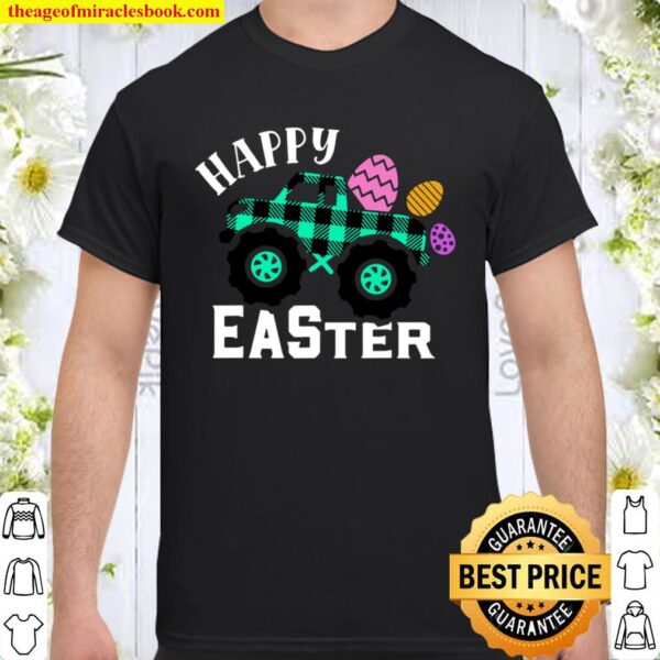 Happy Easter Plaid Monster Truck Shirt