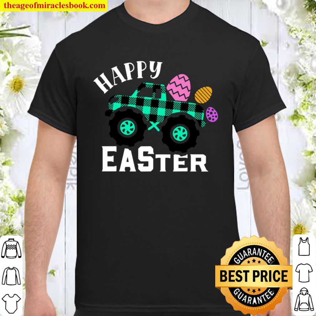 Happy Easter Plaid Monster Truck hot Shirt, Hoodie, Long Sleeved, SweatShirt