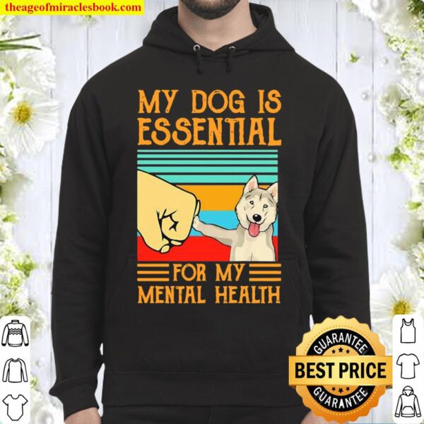 Husky Dog is essential for my mental health vintage Hoodie