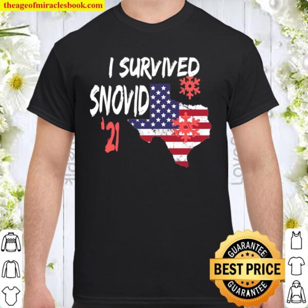 I Survived Winter Snow Storm 2021 Icy Freezing Weather Shirt