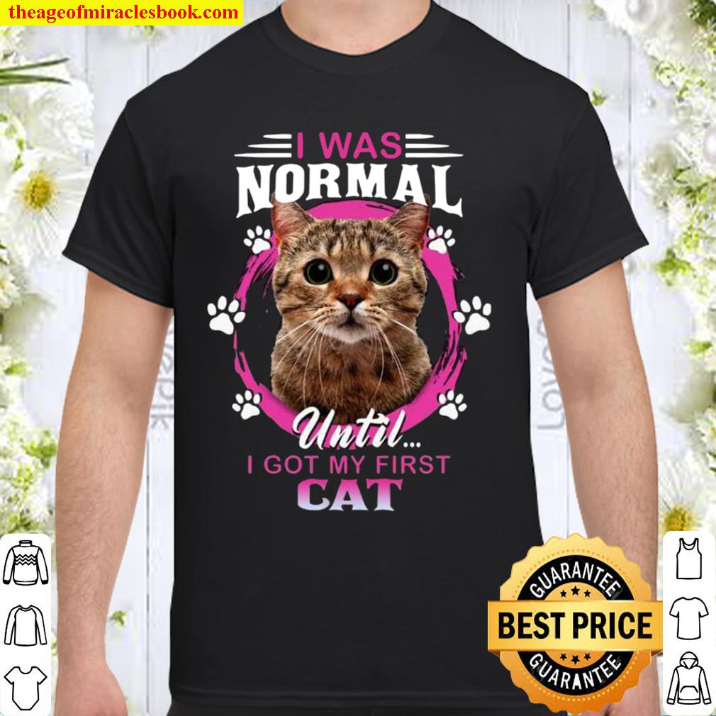 I Was Normal Until I Got My First Cat limited Shirt, Hoodie, Long Sleeved, SweatShirt