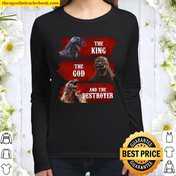 King Kong vs Godzilla Movie The King The God And The Destroyer Women Long Sleeved