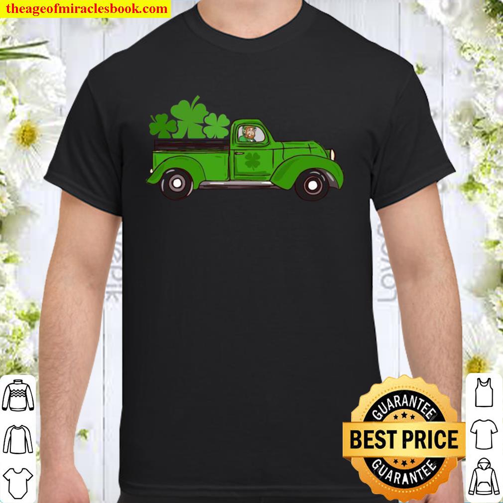 Leprechaun Riding Green Truck St. Patrick’s Day hot Shirt, Hoodie, Long Sleeved, SweatShirt