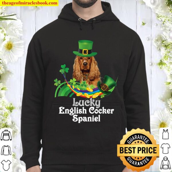 Lucky English Cocker Spaniel Dog Leprechaun St. Patrick Day Hoodie