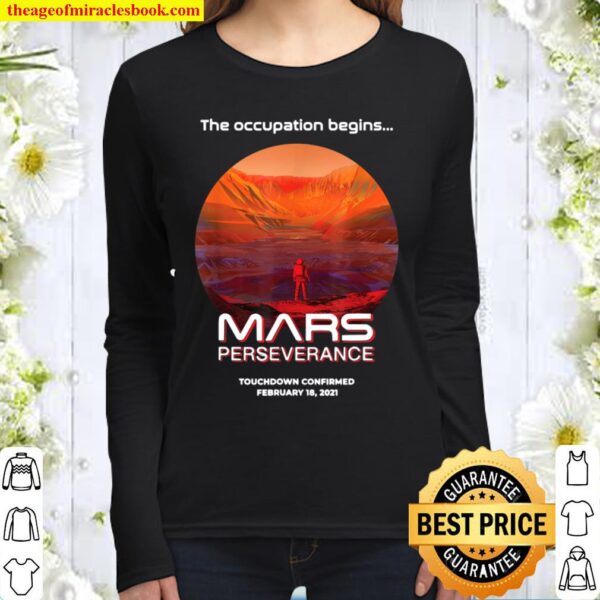 Mars Perseverance Rover Occupy Mars Landing NASA Women Long Sleeved