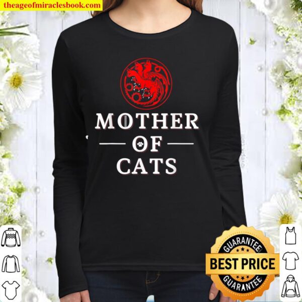 Mother of Cats Funny Cat Owner Gift Cat Lovers Women Long Sleeved