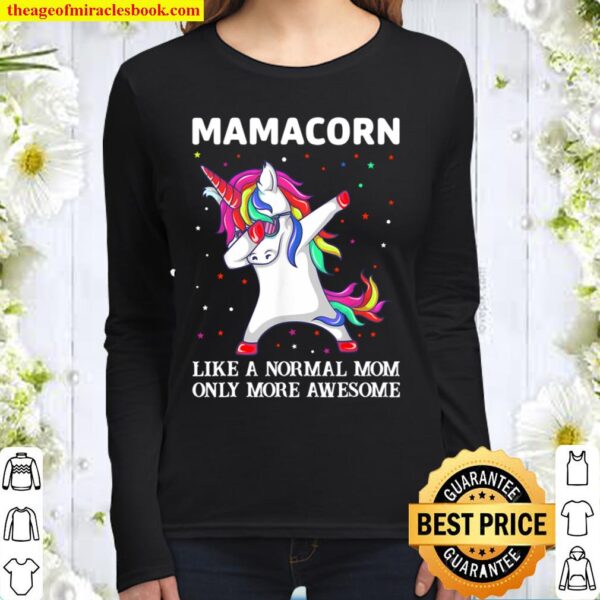 Mother_s Day - Cute Mamacorn Unicorn Mom Mother Women Long Sleeved