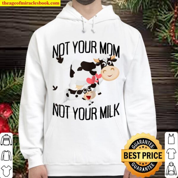 Not Your Mom Not Your Milk Veggie Veganism Mother Cow Vegan Raglan Bas Hoodie