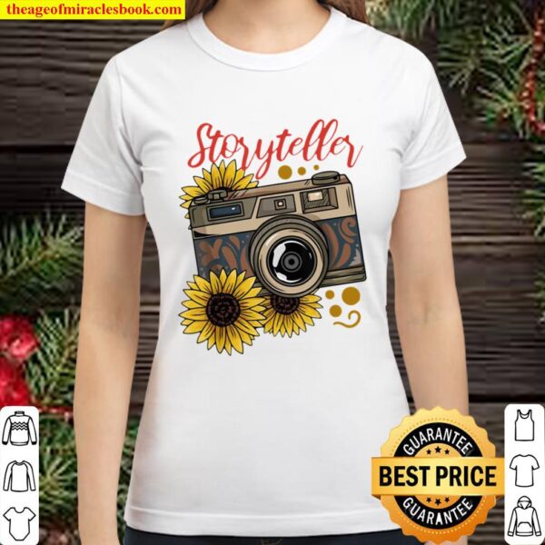 Official Photography Storyteller Sunflower Camera Classic Women T-Shirt