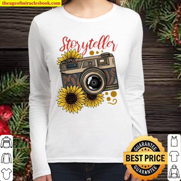 Official Photography Storyteller Sunflower Camera Women Long Sleeved