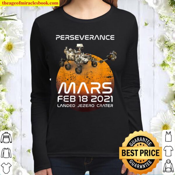 Perseverance Mars Rover Landing 2021 Nasa Mission Women Long Sleeved