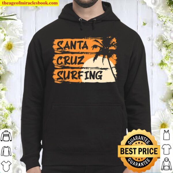 Santa Cruz Retro Beach Sunset Surfing Hoodie