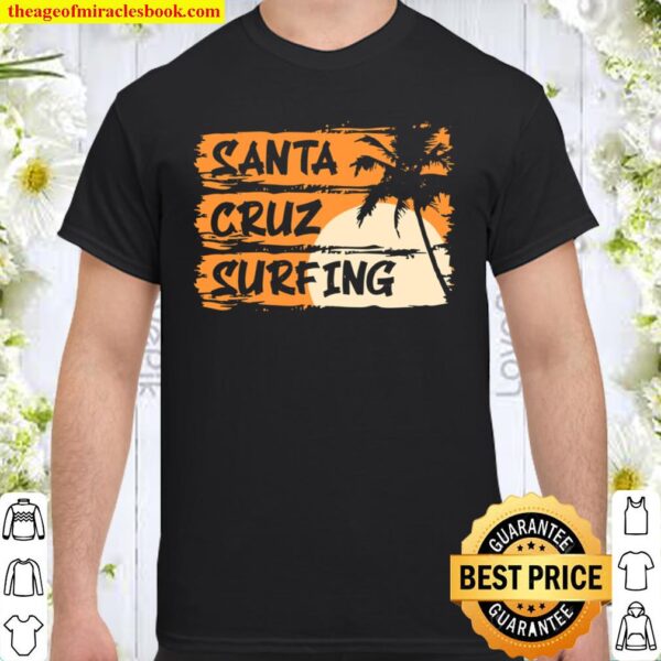 Santa Cruz Retro Beach Sunset Surfing Shirt