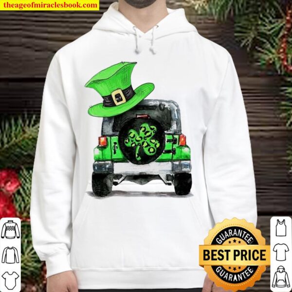St Patrick’s day Shamrock Jeep Hoodie
