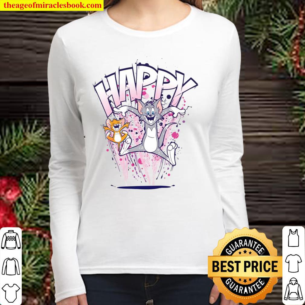 Tom And Jerry Happy Women Long Sleeved