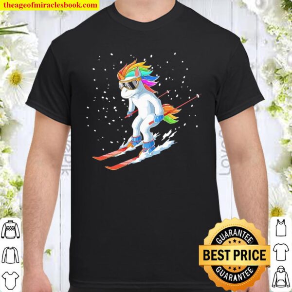 Unicorn usa ski resort 80s retro Shirt