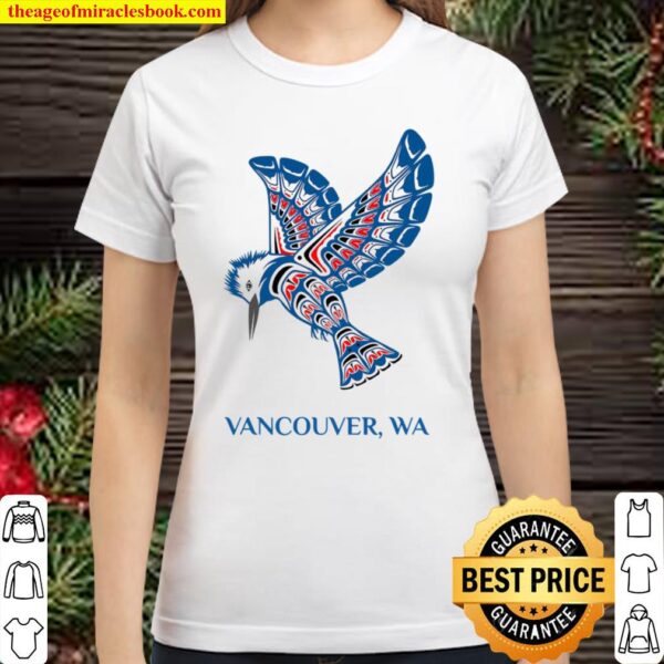 Vancouver Washington Native American Kingfisher Bird Classic Women T-Shirt