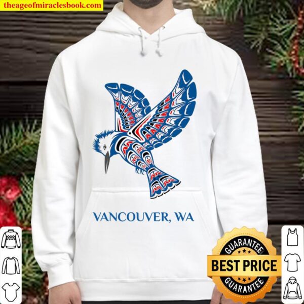 Vancouver Washington Native American Kingfisher Bird Hoodie