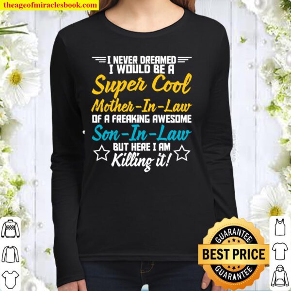 Vintage Supper Cool Mother In Law Proud Family Son In Law Women Long Sleeved
