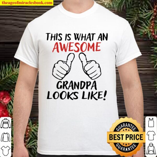 Vintage This Is What An Awesome Grandpa Looks Like Shirt