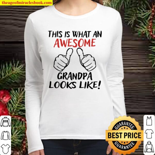 Vintage This Is What An Awesome Grandpa Looks Like Women Long Sleeved