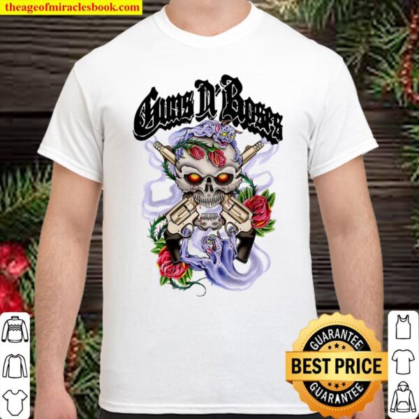 Womens Guns N’ Roses Official Guns N’ Demons Purple Smoke V-Neck Shirt